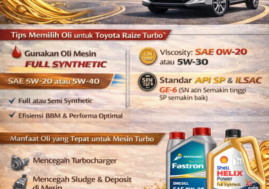 Oli untuk Toyota Raize Turbo