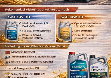 Oli untuk Toyota Rush