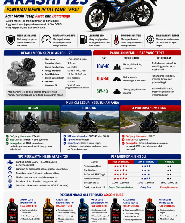 Oli Terbaik untuk Suzuki Arashi 125